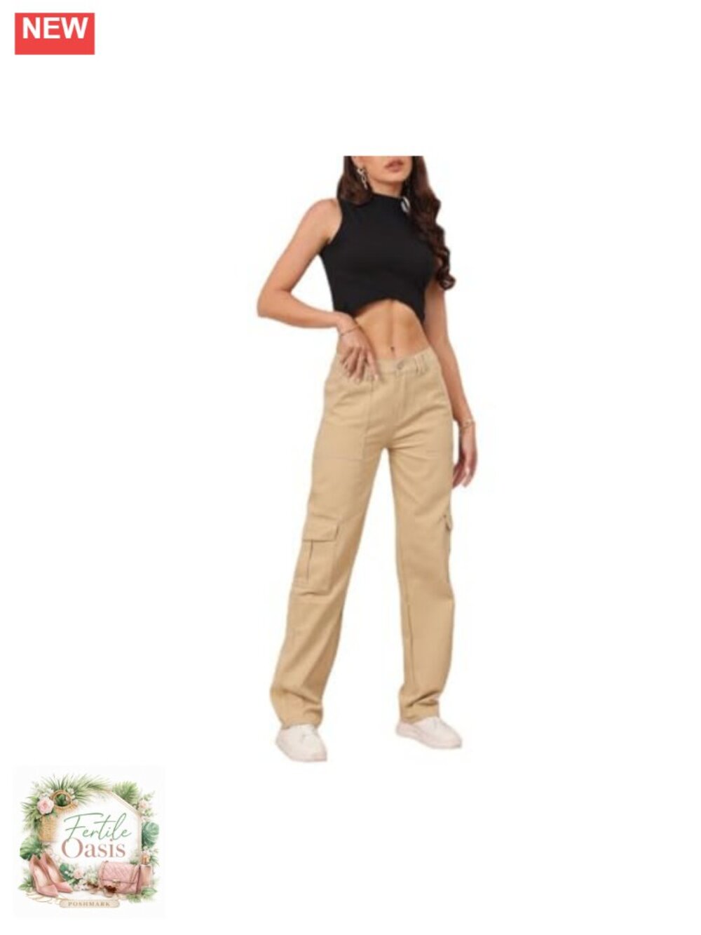 High Waisted Cargo Pants Women Y2K 6 Pockets Casual
